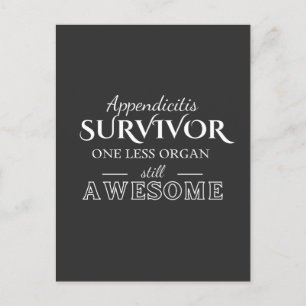Appendicitis Survivor Postcard