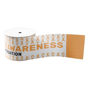 Appendix Cancer Awareness Pattern Ribbon Grosgrain Ribbon