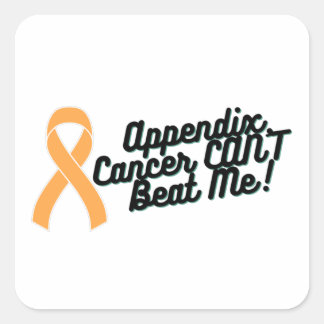 Appendix Cancer CAN'T Beat Me Awareness Square Sticker