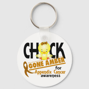 Appendix Cancer Chick Gone Amber 2 Keychain