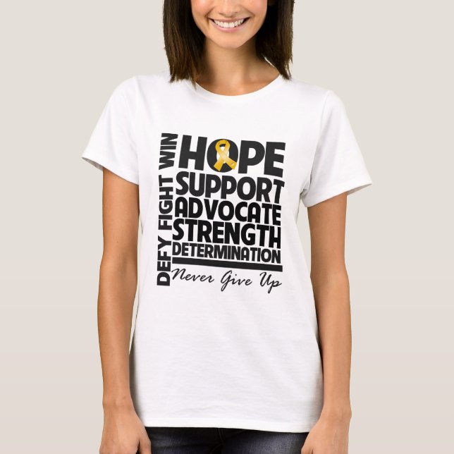 Appendix Cancer Hope Support Advocate T-Shirt (Front)