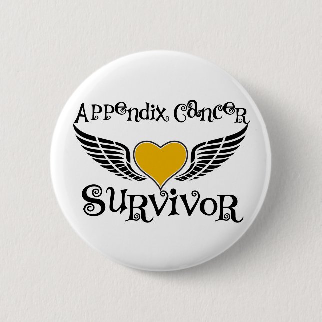 Appendix Cancer Survivor 2 Inch Round Button (Front)