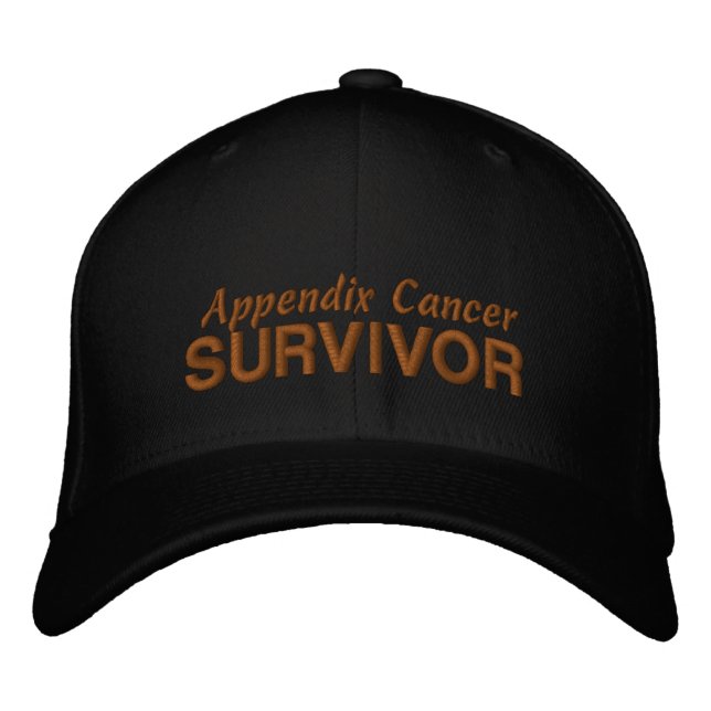 Appendix Cancer Survivor Embroidered Hat (Front)