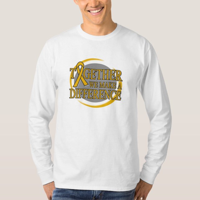 Appendix Cancer Together We Make A Difference T-Shirt (Front)