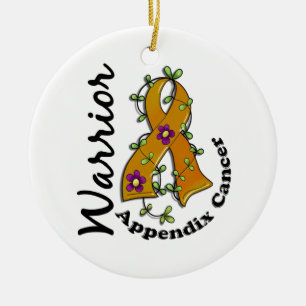 Appendix Cancer Warrior 15 Ceramic Ornament