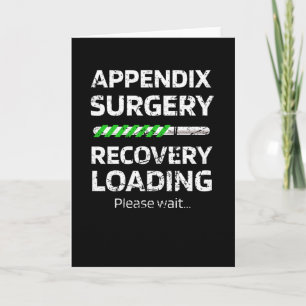 Appendix Surgery Recovery   Appendectomy Removal Card