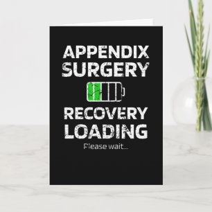 Appendix Surgery Recovery   Appendectomy Removal Card