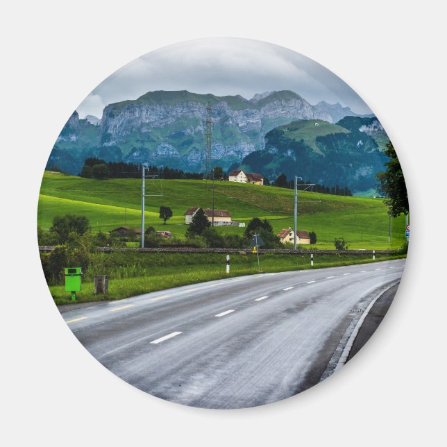 Appenzell Alps during a rain storm - Switzerland Magnet (Front)