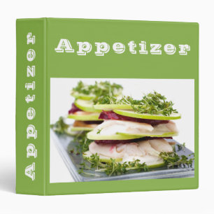 Appetizer Recipes modern personalized Binder