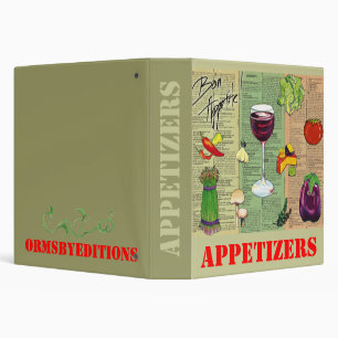 APPETIZERS - notebook Binder