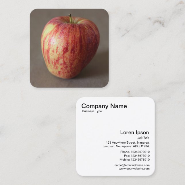 Apple 01 square business card (Front/Back)