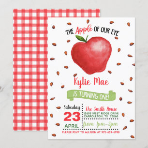 Apple 1er anniversaire Invitation - Pomme de notre