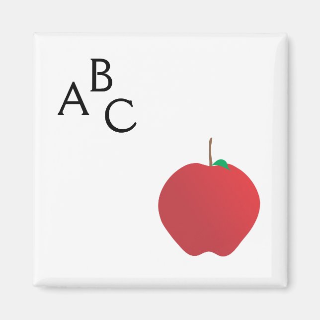 Apple, A, B, C Magnet (Front)