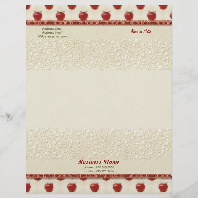 Apple A Day Letterhead (Front)