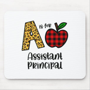 Apple A Is For Istant Principal Ck To School Mouse Pad