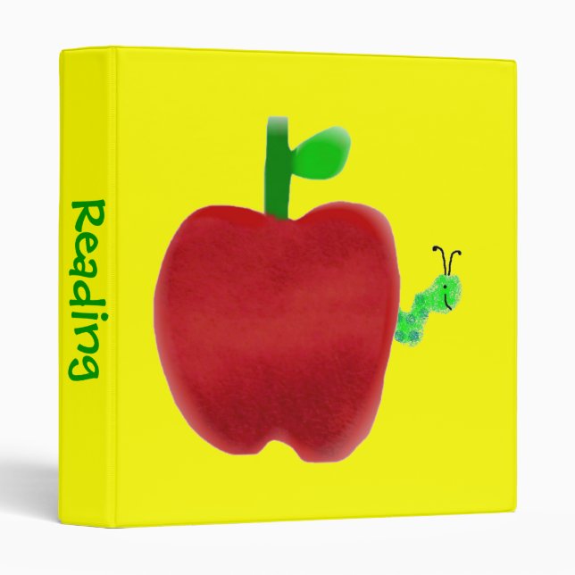 Apple and Bookworm Binder (Front/Spine)