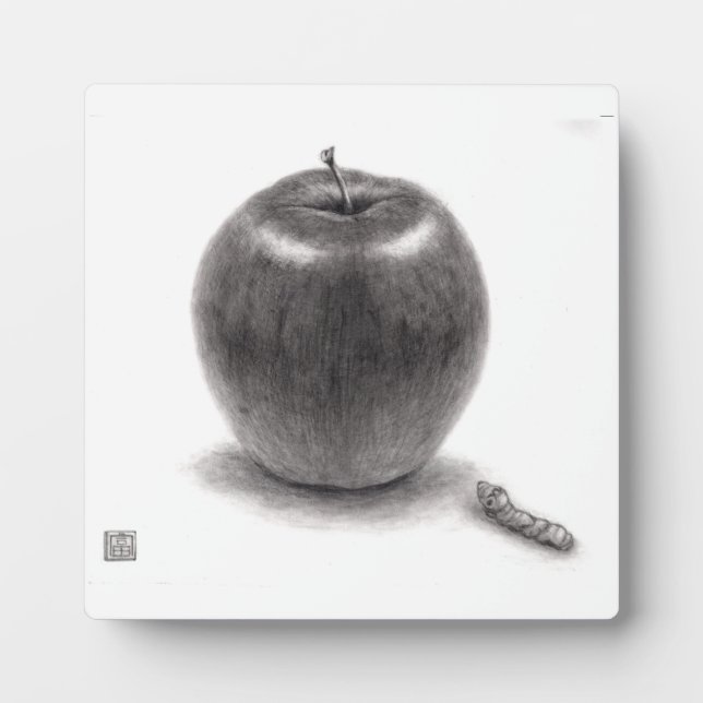 Apple and Caterpillar Plaque (Front)