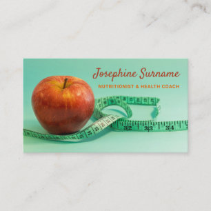 Apple And Tape Dietician Nutritionist Health Coach Business Card