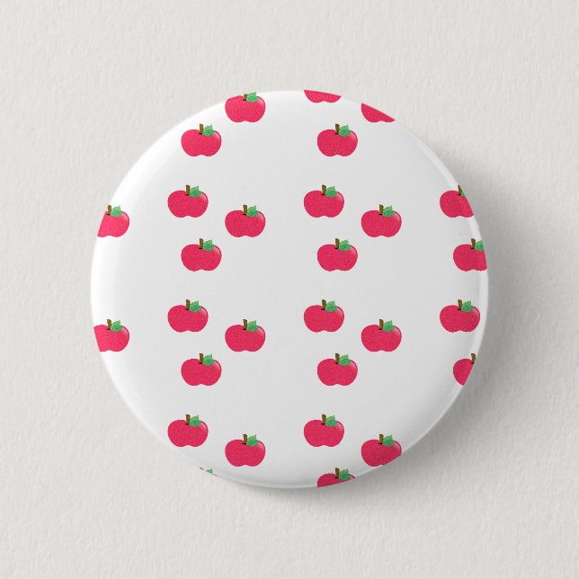 apple apples fruit food vine custom personalize 2 inch round button (Front)