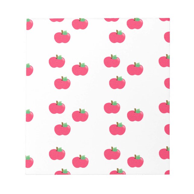 apple apples fruit food vine custom personalize notepad (Front)