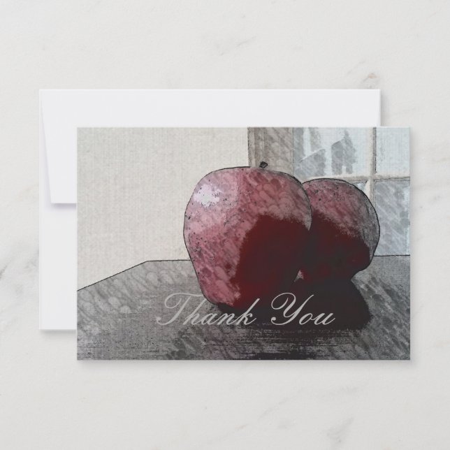 Apple Art  Thank You Card (Front)