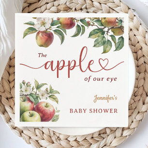 Apple Baby Shower Fall Gender Neutral Paper Napkin