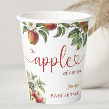 Apple Baby Shower Fall Gender Neutral Paper