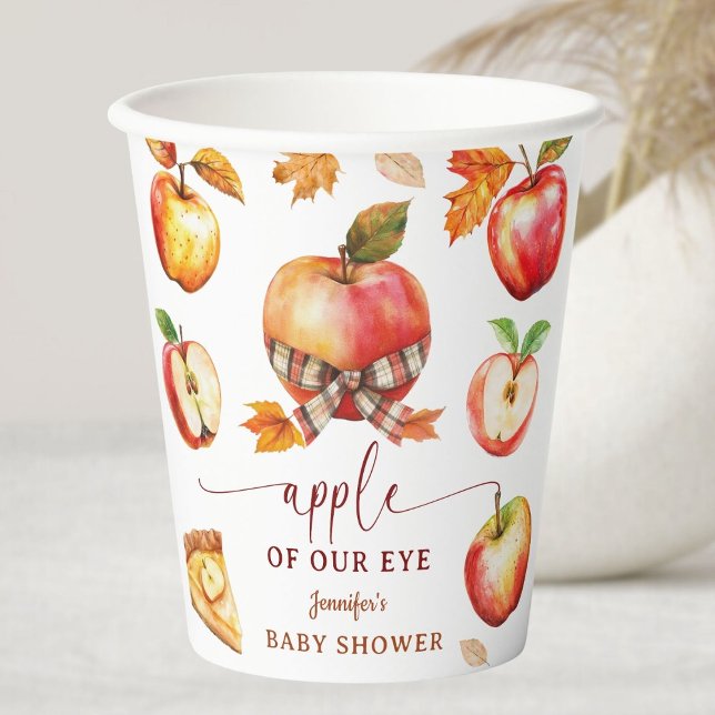 Apple Baby Shower Gender Neutral Paper Paper Cups (Creator Uploaded)