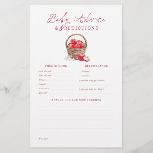 Apple Baby Shower Predictions & Advice Game