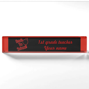 Apple & Back to School - Nameplate