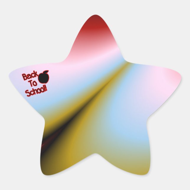 Apple & Back to School - Star Sticker (Front)