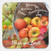 Apple Basket Praise and Thanksgiving Napkin