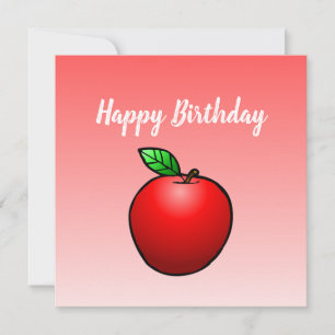 Apple Birthday Card