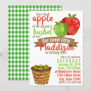Apple Birthday Invitation