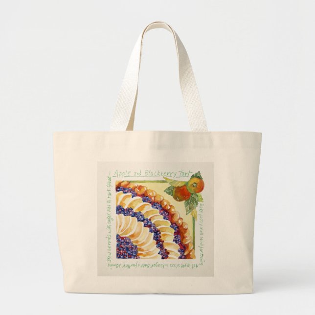 Apple blackberry tart 2014 large tote bag (Front)