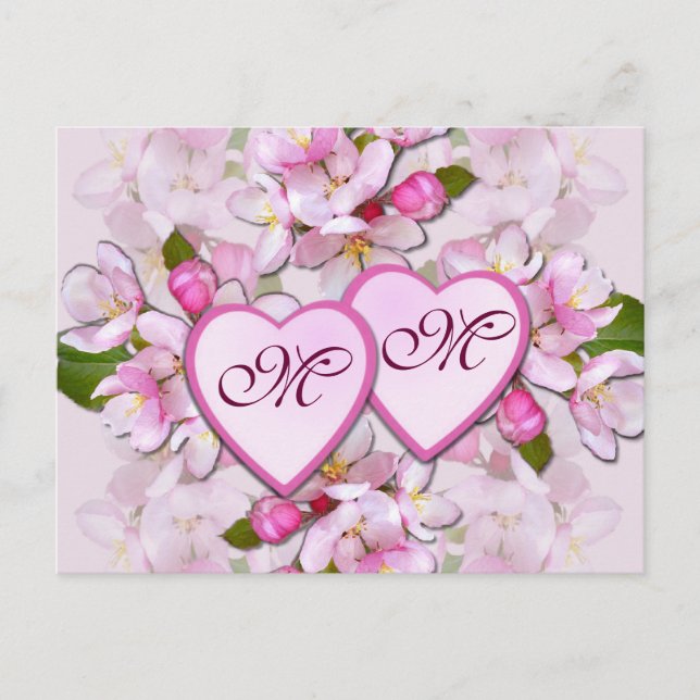 APPLE BLOSSOM & COEURS ~ Carte postale (Devant)