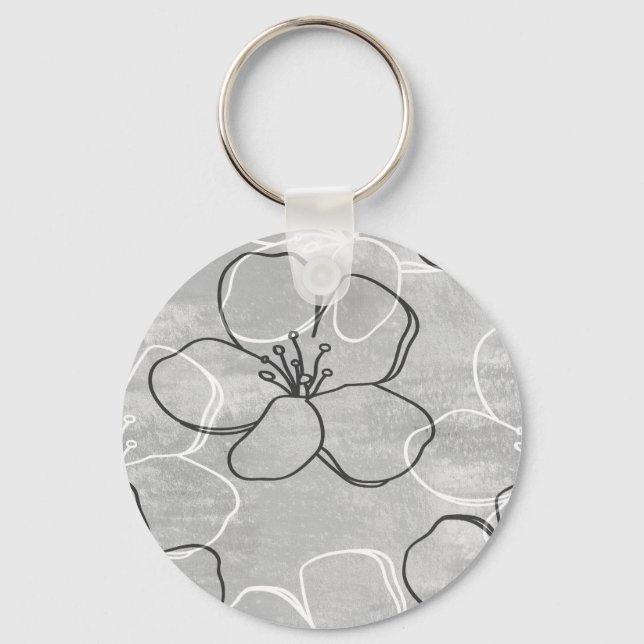 Apple Blossom Dream: Abstract Ornament Keychain (Front)