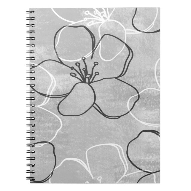 Apple Blossom Dream: Abstract Ornament Notebook (Front)