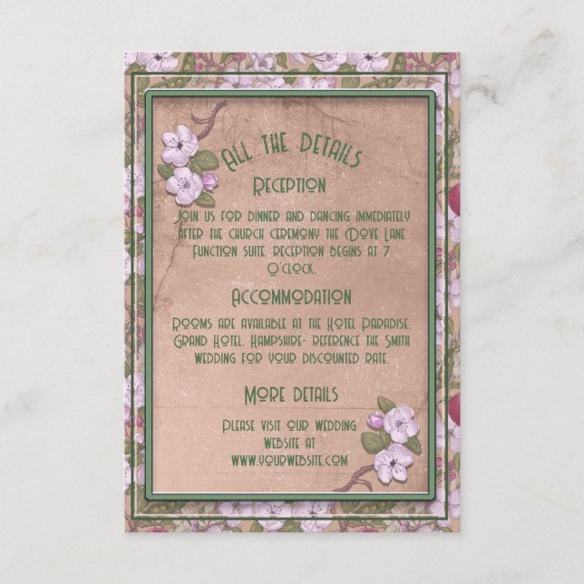 Apple blossom - Enclosure card (Front)