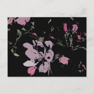 Apple Blossom in Ink Postcard