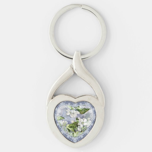 Apple blossom keychain (Front)