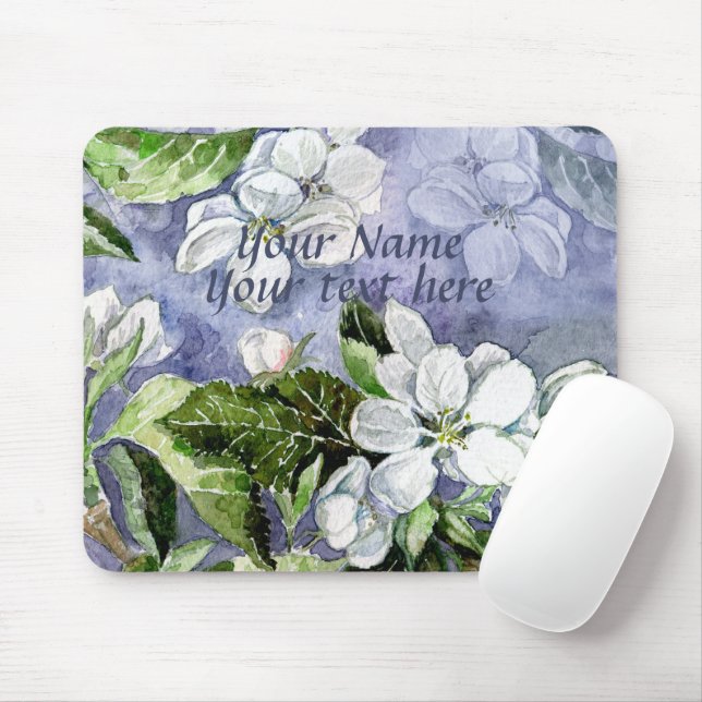 Apple blossom  mouse pad (With Mouse)
