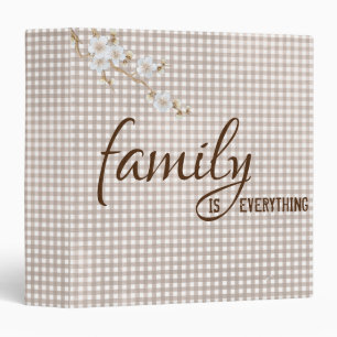Apple Blossom On Gingham Family Album Binder