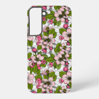 Apple blossom on white