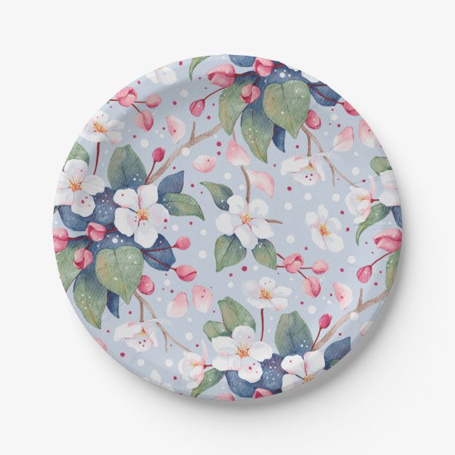 Apple Blossom (Oyster Bay) Paper Plate (Front)