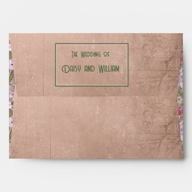 Apple blossom - RSVP card Envelope (Back (Top Flap))