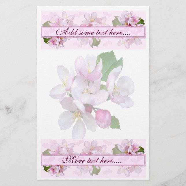 APPLE BLOSSOM ~ Stationary Stationery (Front)