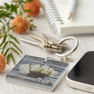 Apple Blossom Still Life – Original Fine Art Print Keychain