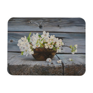 Apple Blossom Still Life – Original Fine Art Print Magnet