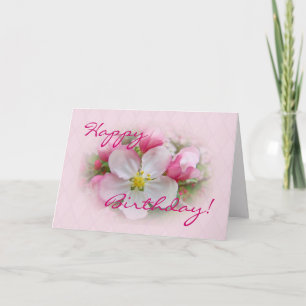 Apple Blossom Time - Happy Birthday Card